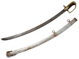 ANTIQUE POLISH OFFICERS CEREMONIAL SWORD W SCABBARD
