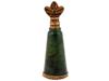 RUSSIAN SILVER ENAMEL NEPHRITE JADE PERFUME BOTTLE PIC-0