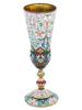 TALL RUSSIAN SILVER GILT CLOISONNE ENAMEL GOBLET PIC-2