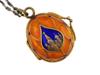 LARGE RUSSIAN SILVER GUILLOCHE ENAMEL EGG LOCKET PIC-2