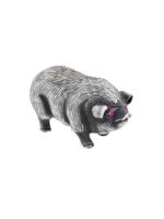 RUSSIAN 84 SILVER PIG FIGURINE WITH GEM STONE EYES