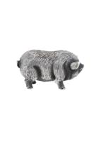 RUSSIAN 84 SILVER PIG FIGURINE WITH GEM STONE EYES