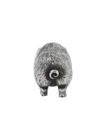 RUSSIAN 84 SILVER PIG FIGURINE WITH GEM STONE EYES