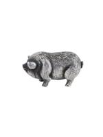 RUSSIAN 84 SILVER PIG FIGURINE WITH GEM STONE EYES