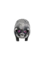 RUSSIAN 84 SILVER PIG FIGURINE WITH GEM STONE EYES