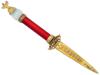 RUSSIAN GILT SILVER ENAMEL JADE LETTER OPENER KNIFE PIC-1