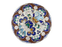 RUSSIAN 88 SILVER AND CLOISONNE ENAMEL PILL BOX