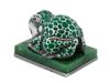 RUSSIAN 88 SILVER CHAMPLEVE ENAMEL NEPHRITE TOAD PIC-1