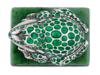 RUSSIAN 88 SILVER CHAMPLEVE ENAMEL NEPHRITE TOAD PIC-2
