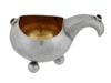 RUSSIAN SILVER KOVSH LADLE WITH RUBY CABOCHONS PIC-0