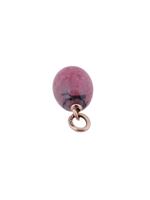 RUSSIAN 14K GOLD MOUNTED RHODONITE EGG PENDANT