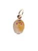 RUSSIAN 14K GOLD CARVED HONEY AGATE OWL PENDANT PIC-0