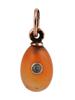 RUSSIAN 14K GOLD CARVED HARDSTONE EASTER EGG PENDANT PIC-0