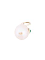 RUSSIAN 14K GOLD PEARL EGG PENDANT WITH EMERALD