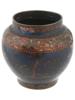 ANTIQUE EARLY MEIJI JAPANESE CLOISONNE ENAMEL VASE PIC-3