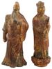 JAPANESE HAND CARVED GILDED WOODEN FIGURES PIC-0