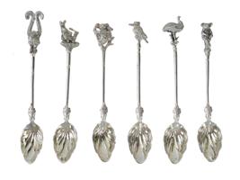 THREE STERLING SILVER CAVIAR SPOONS SETS IOB