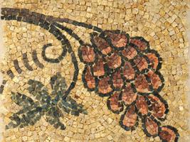 ANCIENT ROMAN MOSAIC FEATURING A GRAPEVINE