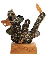 CHINESE FIGURINE OF DRAGON CRAFTED FROM ANCIENT COINS