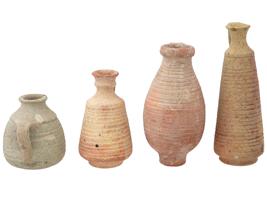 ANCIENT BYZANTINE TERRACOTTA JUGS OF VARIOUS SIZES