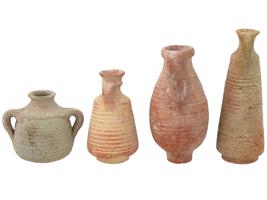 ANCIENT BYZANTINE TERRACOTTA JUGS OF VARIOUS SIZES