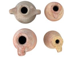 ANCIENT BYZANTINE TERRACOTTA JUGS OF VARIOUS SIZES