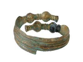 ANCIENT GREEK GILT BRONZE BRACELET