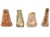 FOUR ANCIENT ROMAN LEAD LOOM WEIGHTS TEXTILE TOOLS PIC-0