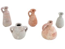 ANCIENT BYZANTINE TERRACOTTA JUGS OF RIBBED DESIGNS