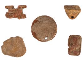 ANCIENT TERRACOTTA AND CARVED STONE SEALS ANIMALS MOTIF