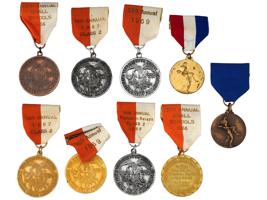 COLLECTION OF AMERICAN SCHOOL MEDALS OF 1960S