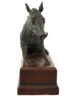 ANTIQUE BRONZE SCULPTURE OF BOAR AFTER PIETRO TACCA