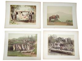 ANTIQUE COLOR ETHNOGRAPHIC PHOTOGRAPHS FROM JAPAN