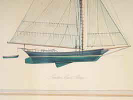 VTG PRINT HUDSON RIVER SLOOP BY MELBOURNE SMITH