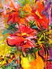 UKRANIAN FLORAL STILL LIFE OIL PAINTING SIGNED PIC-1