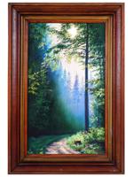 CONTEMPORARY UKRANIAN FOREST LANDSCAPE OIL PAINTING