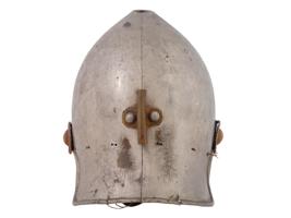 ANTIQUE VICTORIAN EUROPEAN VISORED HELMET 19TH C