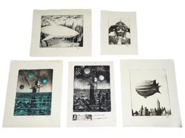 5 RUSSIAN LIMITED ED ETCHINGS BY ARTEM MIROLEVICH