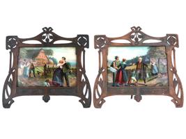 ANTIQUE EUROPEAN POSTCARDS IN ART NOUVEAU FRAMES 1900S