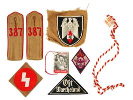 WWII GERMAN MILITARY PATCHES AND SHOULDER STRAPS