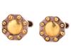 CARTIER STERLING SILVER AND 18K GOLD CUFFLINKS PIC-0