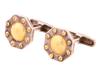 CARTIER STERLING SILVER AND 18K GOLD CUFFLINKS PIC-1