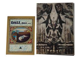 SALVADOR DALI AND HR GIGER ALBUMS WITH AUTOGRAPHS