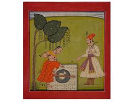 ANTIQUE INDIAN MUGHAL EMPIRE MINIATURE PAINTINGS