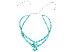 VINTAGE TURQUOISE BEADED NECKLACE