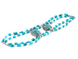 TURQUOISE AND PEARL BEADED DESIGN SILVER BRACELET