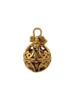 GILT BRONZE PENDANT PERFUME LOCKET WITH MUSIC BALL