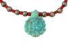 ORIENTAL MANNER BEAD DESIGN CORAL NECKLACE W PENDANT PIC-3