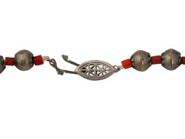 ORIENTAL MANNER BEAD DESIGN CORAL NECKLACE W PENDANT