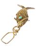 VINTAGE GILT SILVER FILIGREE FISH PENDANT W OPEN MOUTH PIC-4